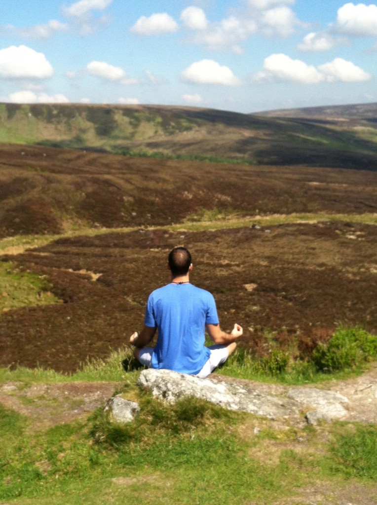 seated meditation wicklow mountains ireland backpacking paz romano traveling