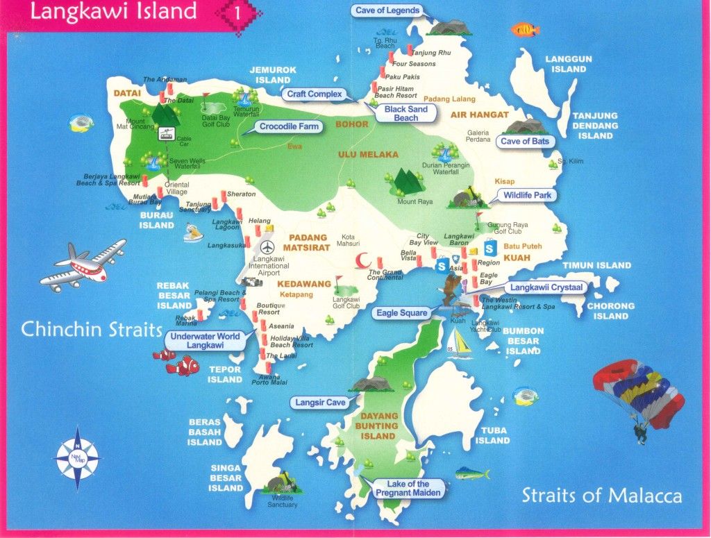 Langkawi Tourist Map